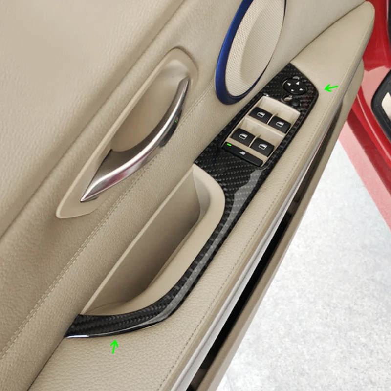 4 шт. переключатель двери из углеродного волокна для BMW 3 серии E90 320i 325i 2005 2006 2007 2008