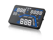 Barato 5.5 ”Screen Display Cabeça Up Display HUD Compass GPS do Veículo Sistema de Segurança Do Carro Sistema de Alarme de Excesso de Velocidade gps velocímetro