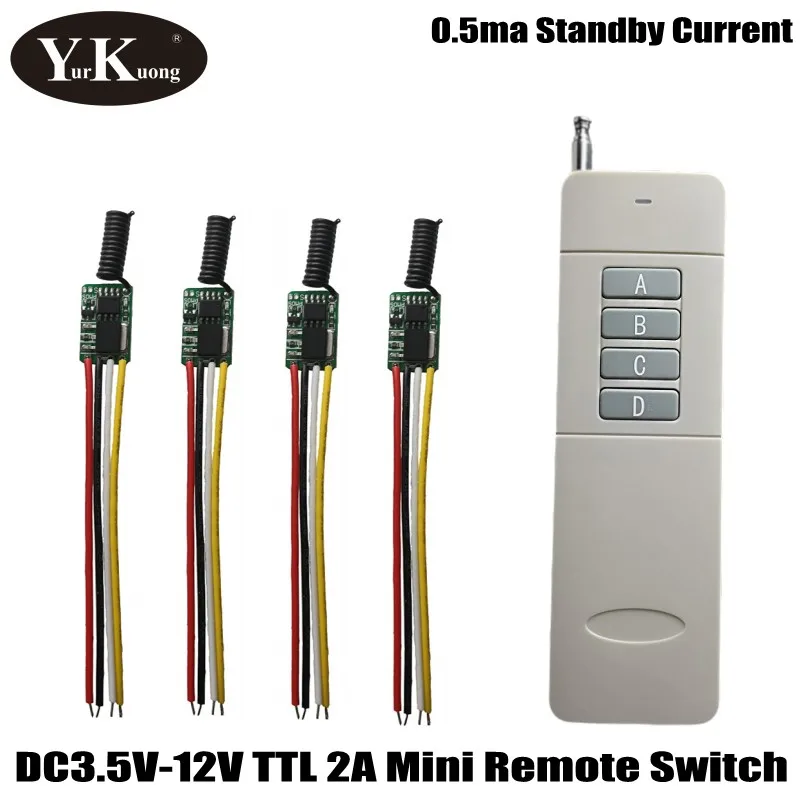 Ttl дистанционное управление переключатель DC 3.6V3.7V4.2V5V6V7.4V9V12V Mos Бесконтактный RF