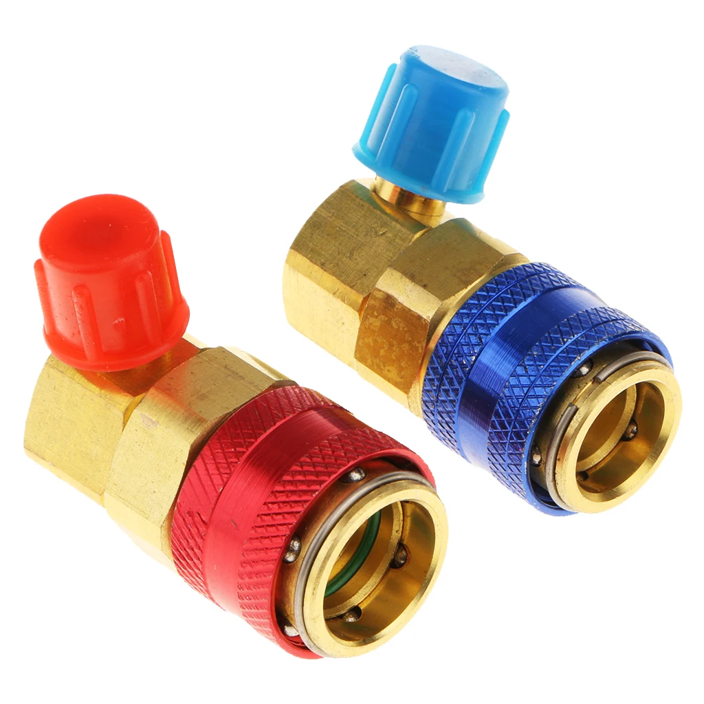 Пара HVAC 1/4 R134a быстроразъемные адаптеры с низким состоянием воздуха