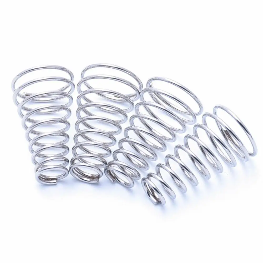 5pcs / lot 304 Stainless Steel Tower Springs Conical Cone Compression Spring Pressure Spring Wire Diameter 0.4mm 0.5mm 0.7mm