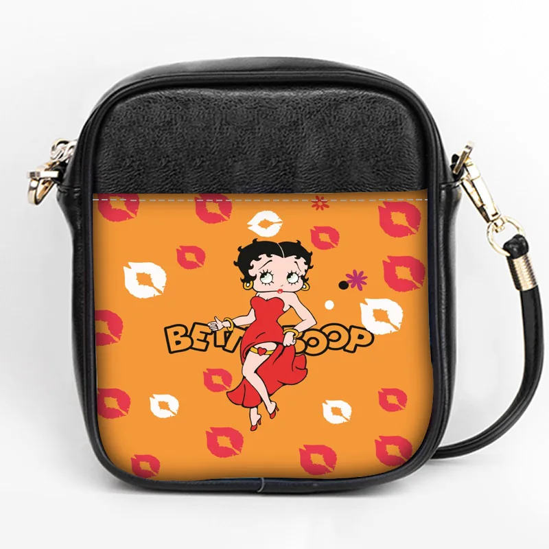 Новая Мода Betty Boop Слинг Сумка на заказ для женщин Слинг сумки на ремне кожа мини девушки Tote вечерние сумки DIY Слинг Сумка - Цвет: 14