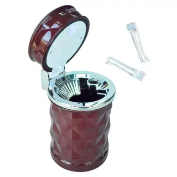 

PHFU wholesale 10PCS Portable Car Auto Travel Led Light Cigarette Ashtray Ash Holder Cup