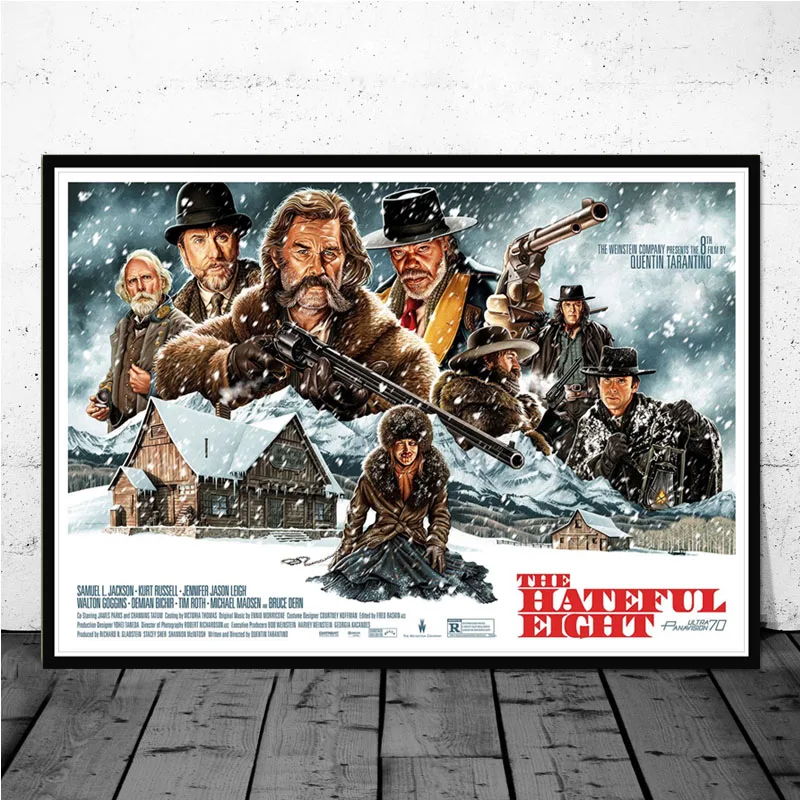 

The Hateful Eight Classic Movie Quentin Tarantino Film Poster And Prints Art Painting Wall Pictures For Living Room Home Decor