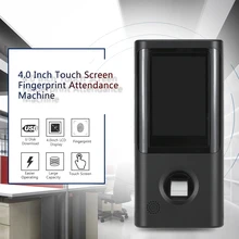 4,0 дюймовый сенсорный экран DC 5 V часы-Регистратор посещений отпечаток пальца машина посещаемости времени работник проверки в диктофон TCP/IP