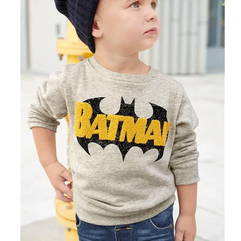 2017 new long sleeved T shirt Batman style children Childrens Boys