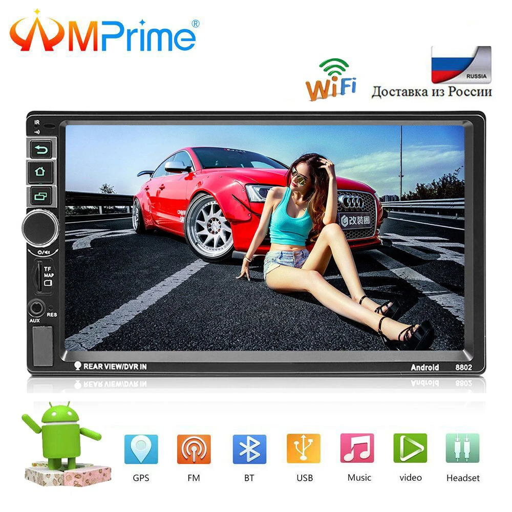 

AMPrime 2din Autoradio Android Car Multimedia Player 2 din Universal GPS Mirrorlink Car Radio Wifi Bluetooth Stereo Audio Player