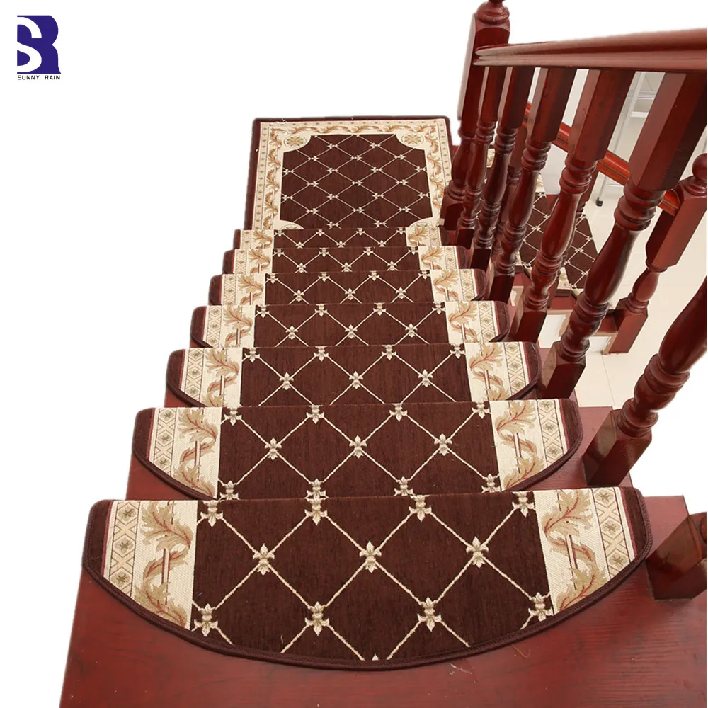SunnyRain 13 Pieces Stair Carpet Sets Slip Resistance Stair Tread Mats