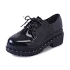 2022 nuevo estilo británico remachado zapatos pequeños estudiantes versión coreana el holgazán zapatos para mujer estilo americano europeo ► Foto 2/5