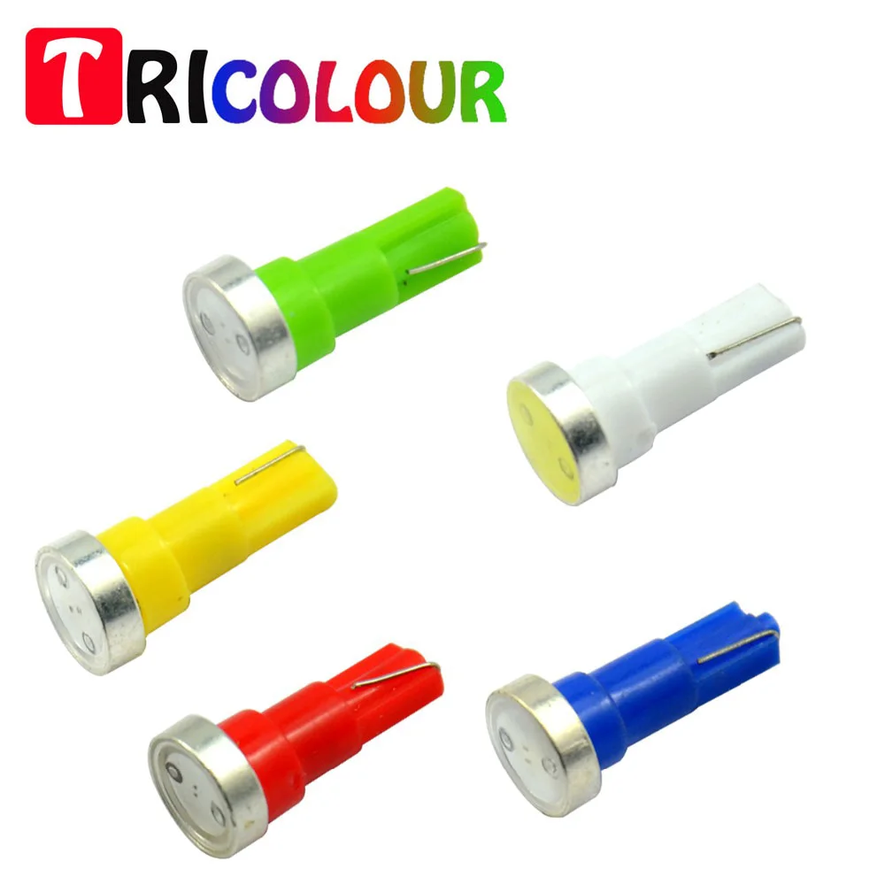 

TRICOLOUR 100pcs T5 High Power 1W LED Bulbs with Wedge Base LED Dashboard Panel Lights #TA03