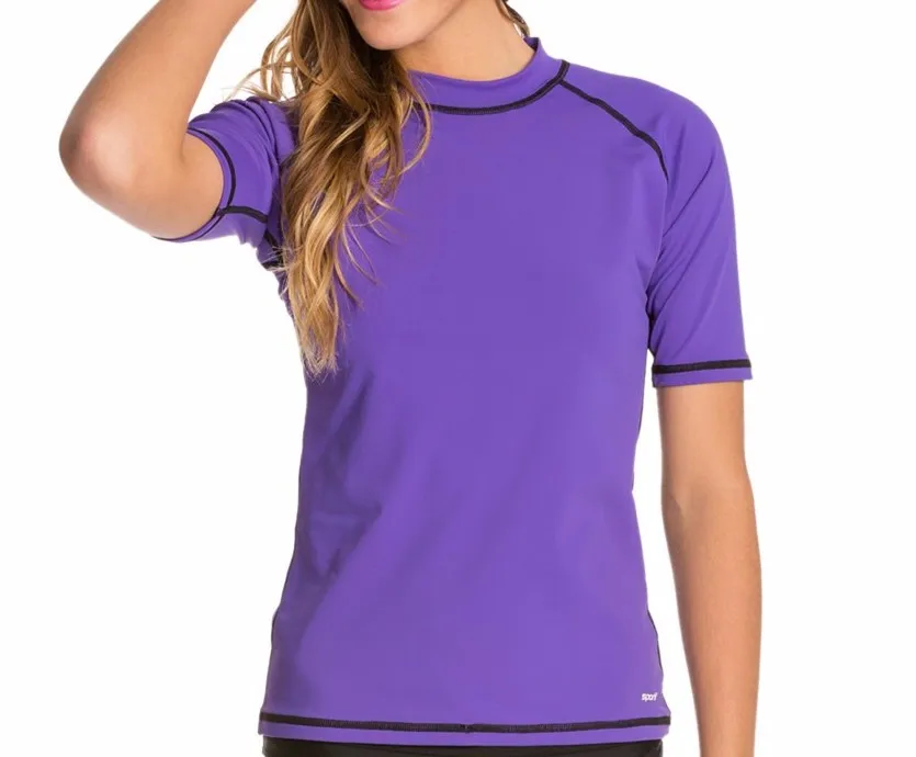 UPF 50+ Sun Protection Women Rash Guard Surf Shirts Rashguard Diving Suit Wetsuit Top QuickDry