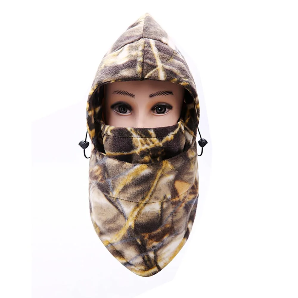 جديد الرجال النساء الشتاء الدافئ الصوف الدراجات قناع الوجه غطاء التمويه طويل هودي neckwarmer تزلج قبعة قبعة