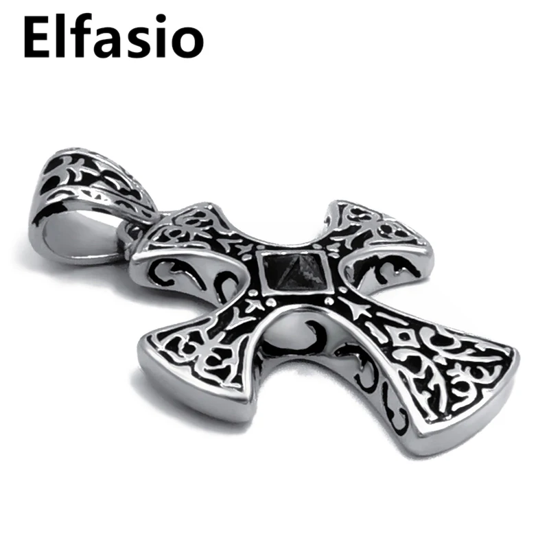 Подвеска в кельтском стиле с черным фианитом 18 30 дюймов|biker pendant|celtic cross pendantpendant black