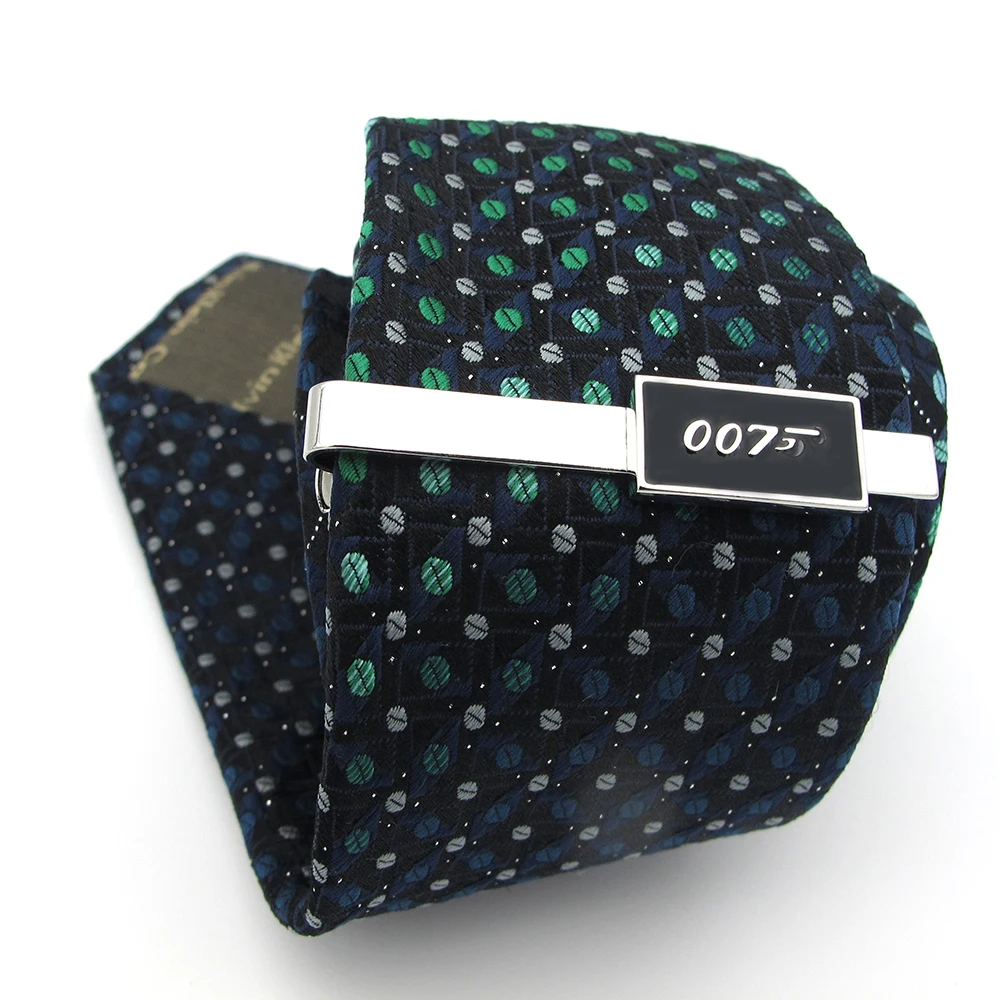 

Men's James Bond Tie Clips Copper Material Black 007 Color