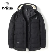 Mens Winter Jackets Coats 2017 New Thicken Warm Parka Hooded Cotton-Padded Male Parka Long Coat Windbreak Snow Outwear Parkas