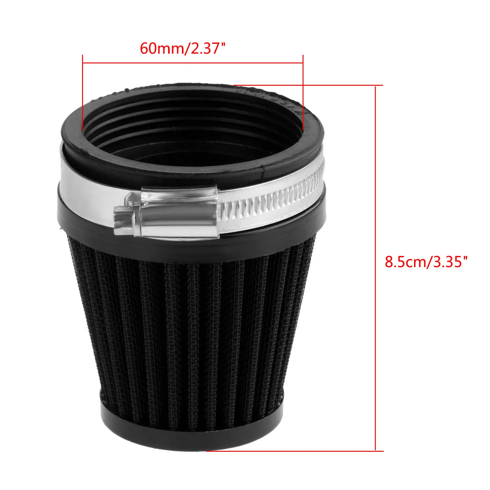 Mtsooning Motorcycle Air Filter 60mm Air Pods Scooter Air Cleaner
