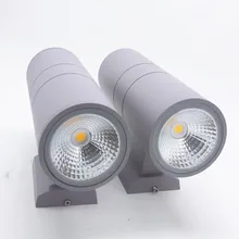 90-260Vac светодиодный настенный светильник 6 Вт/10 Вт/18 Вт/24 Вт/30 Вт/36 Вт IP65 Двусторонняя цветное излучение на открытом воздухе с поверхностным монтажом светодиодный настенный светильник