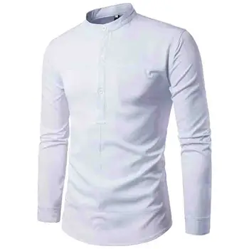 

HOT 2020 Autumn outfit contracted gentleman Slim Fit single-breasted solid color shirt men long sleeve euxedo dress shirt