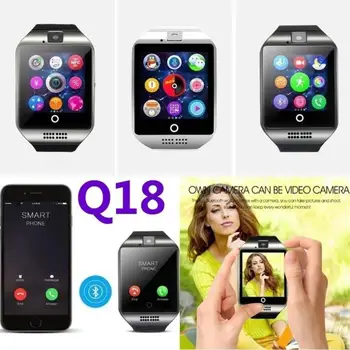 

2020 Top Fashion New Q18 Bluetooth Smart Watch Camera Support SIM Card For Android Smartphone fitness bracelet activity tracker