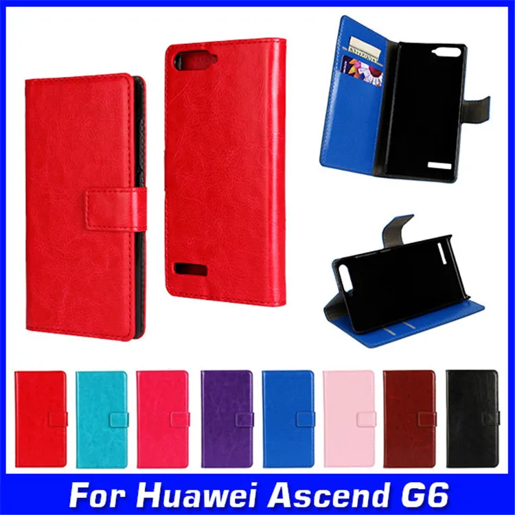 

Luxury Flip Wallet PU Leather Case For Huawei Ascend G6 P7 Mini Case Phone Cover For Huawei G6 Case Back Cover Card Holder Stand