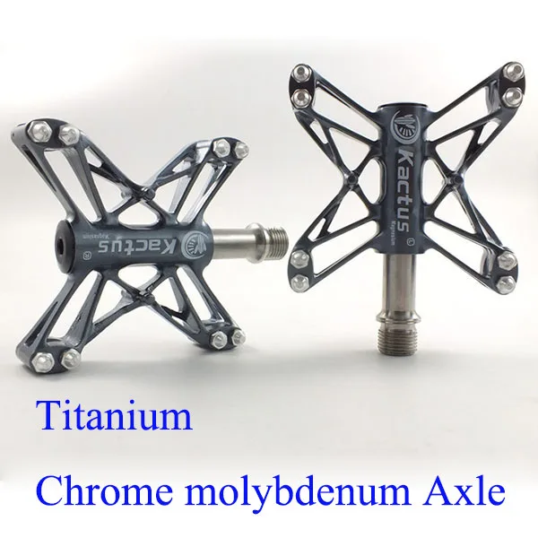 161 г/пара, ультра-светильник, титановая ось, велосипедные педали с ЧПУ, педали для горного велосипеда, шоссейные MTB, 6 подшипников, корпус из магниевого сплава BMX - Цвет: Chro titanium