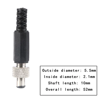 

Screw Locking 2.1MM x 5.5MM DC Power Connector Female Plug & Metal Panel Mount Socket Secure Standard Plug Socket