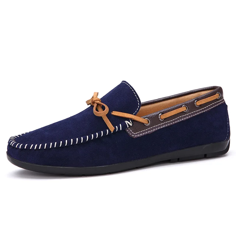 Cow split leather men Peas shoes British style matte leather driving