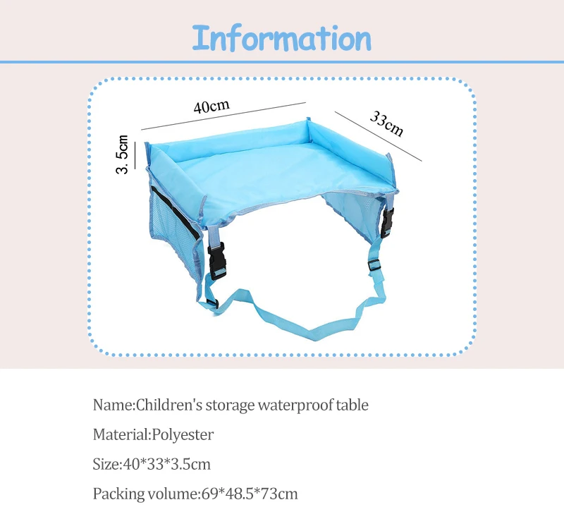Детский автомобильный стол водонепроницаемый портативный стол диван-кровать в машине лоток для хранения Путешествия Авто детское безопасное сиденье младенческий держатель для коляски
