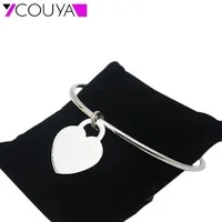 Hot Sale Elegant Classic Stainless Steel Silver Friendship Bracelets Gourmettes Bijoux European Style Bracelets for Women