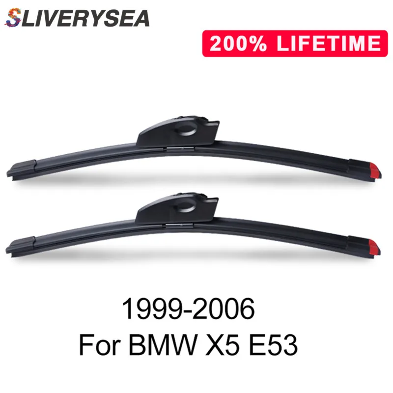 SLIVERYSEA Замена стеклоочистителя для BMW X5 E53 1999-2006 силиконовая Резина лобовое стекло