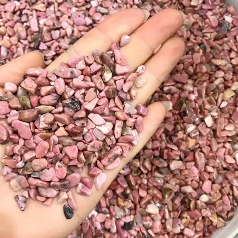 Natural Red Rose Stone Tumbled Crystals Quartz Gravel Original