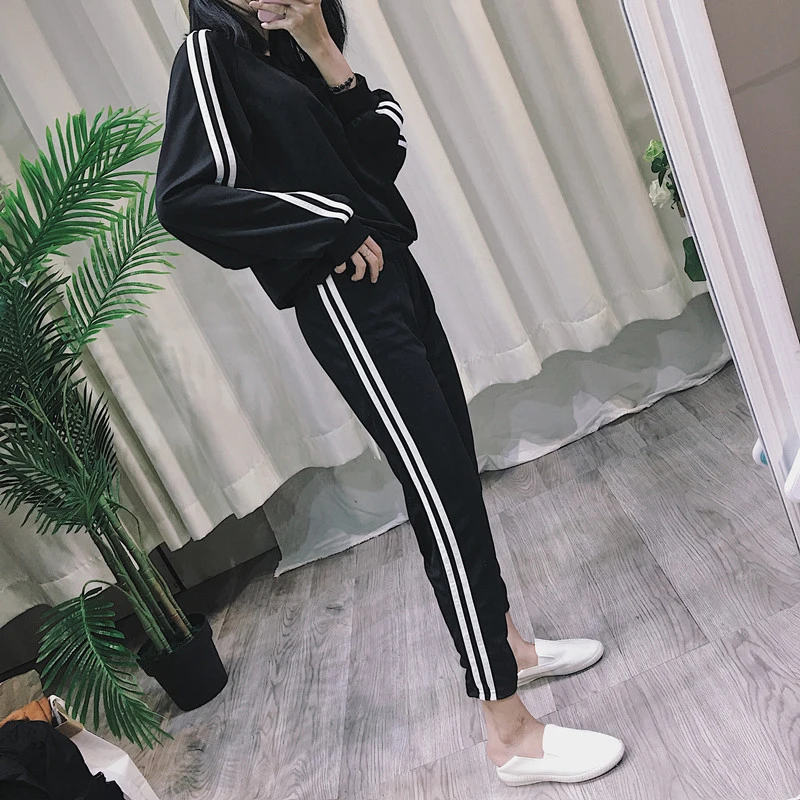 

Autumn Winter Active Women Running Suit Leisure High Waist Suit Top+pants 2 Piece Fitness Jogging Running Flex Mujer Leggings