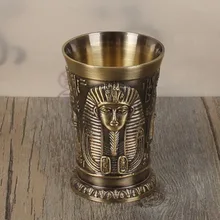 Copas de vino egipcias Vintage bebiendo pequeño trago personalidad bar cóctel vidrio una boca pequeña copa de vidrio bala