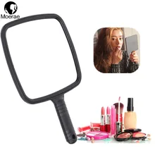 Hot Sale Big Size Vintage Cosmetic Mirror Plastic Makeup Mirror Hand Shank Mirror For Home Hand Mirror