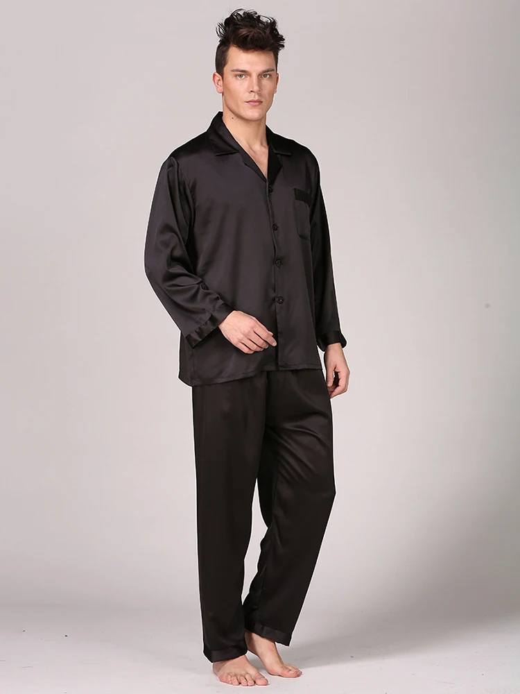 Для мужчин пижамы, Цвет Повседневное одинокий рукава Для мужчин пижамы пикантные современные Стиль мягкая одежда для сна 2 шт. комплекты