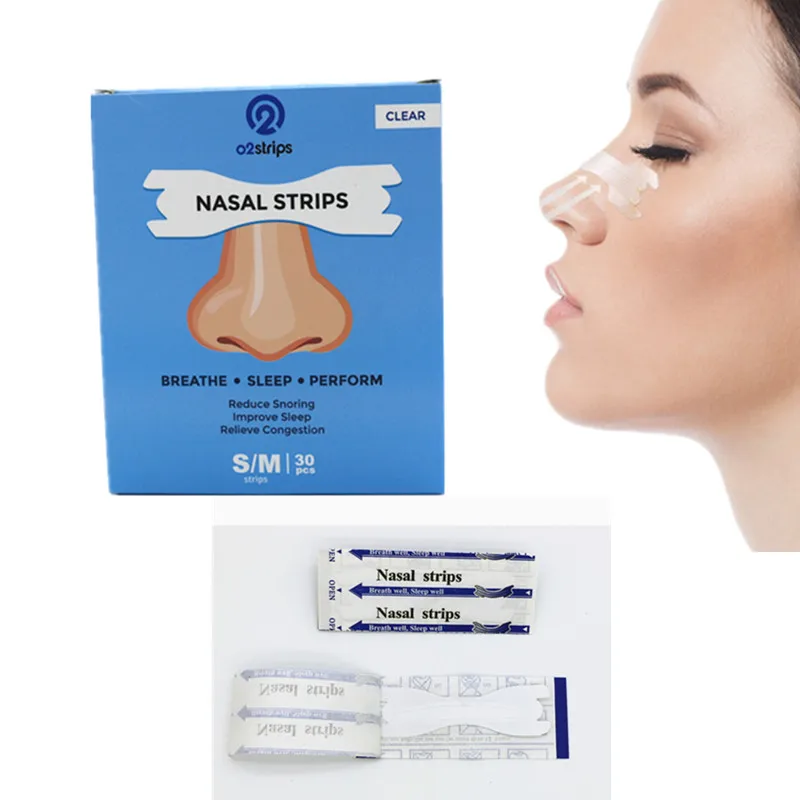 30boxes 900pcs Factory Price Anti Snoring Nasal Strips 66x19mm For 