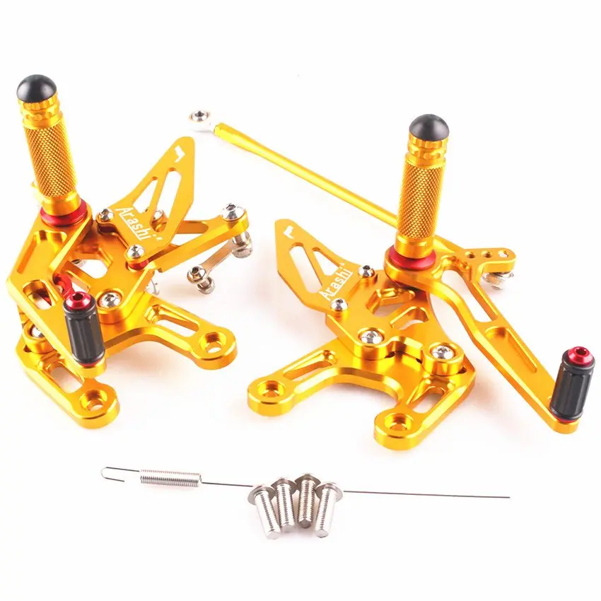 

Adjustable Rearset Foot Pegs CNC Aluminum For Kawasaki Ninja ZX10R 2008-2010 2009 Motorcycle Gold