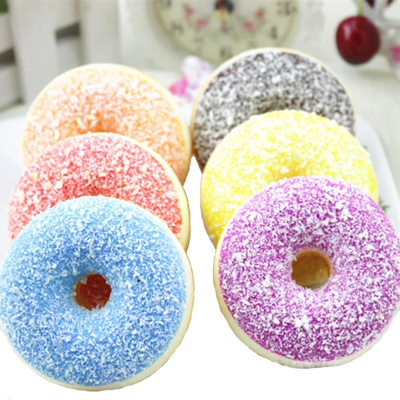 

Kawaii donut Squishy Slow Rising Squeeze Phone Strap Charm Pendant Squishes collection soft Scented Kid Toy Gift collections
