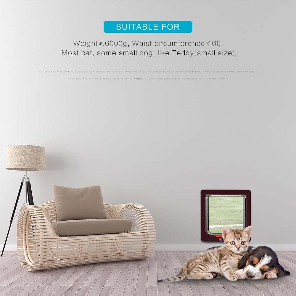 Controllable Access Openings 4 Way Locking Pet Door Kit Dog Door