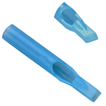 

New Arrival 50Pcs Professional Sterilized Transparent Blue Short Disposable Tattoo Tips & Tattoo Tubes