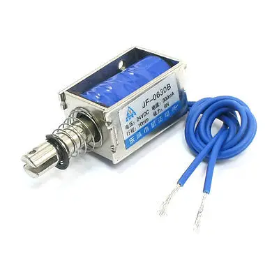 

High quality  JF-0630B DC24V 6N Force 10mm Stroke Linear Motion Solenoid Electromagnet Free shipping