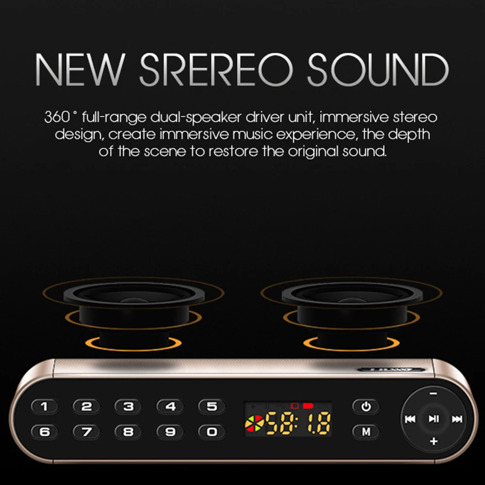 HIFI Bluetooth колонка Портативная Беспроводная с двумя басами s звуковая панель