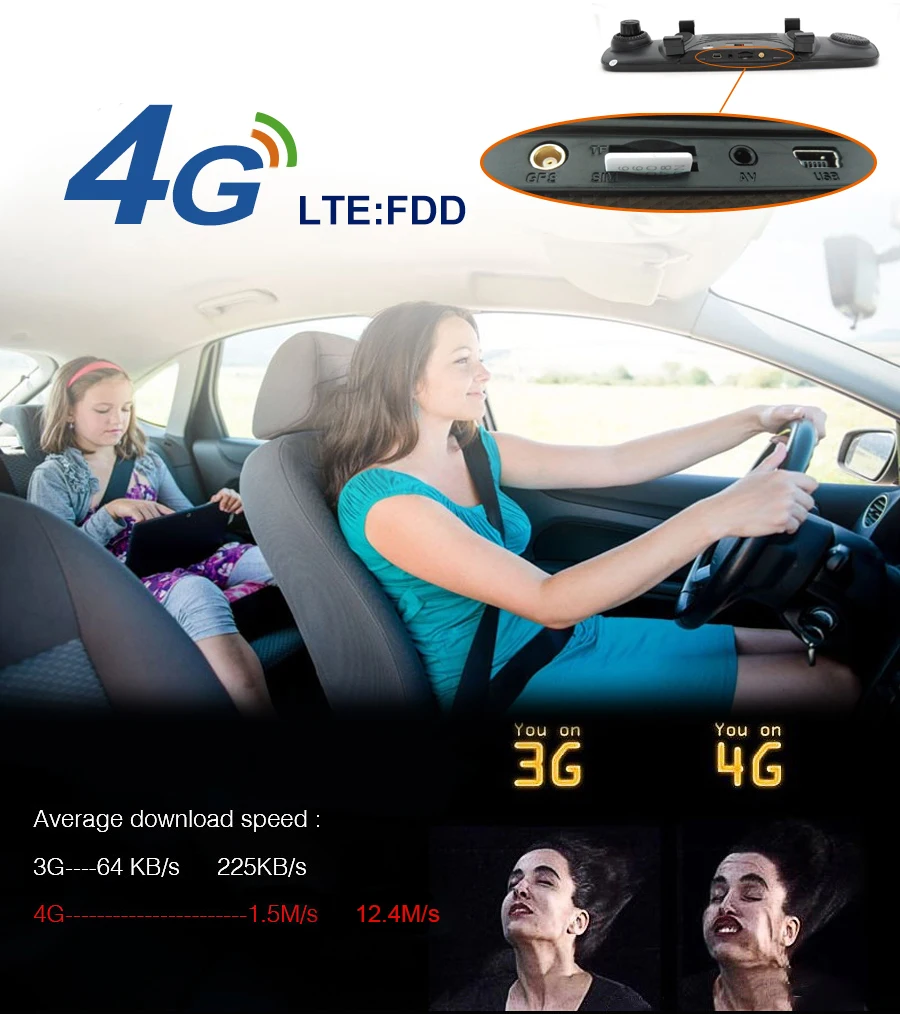 Зеркало заднего вида Jabriel Android 4G 8 &quot ADAS DVR Full HD 1080P GPS навигация двойная