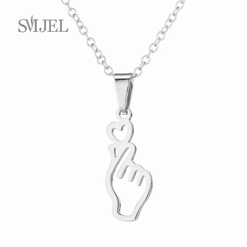 Женское Ожерелье SMJEL Than с сердцем ожерелье для влюбленных золотой цвет ювелирные