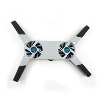 מחשב נייד מחשב נייד Portable Stand Dual קירור מחברת מאוורר עומד עבור מחשב מתקפלת שולחן כתיבה מחשב נייד Macbook קירור מחזיק USB Rack Bracket (5)