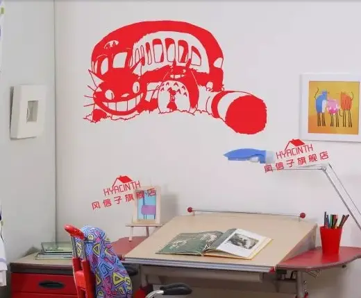 online shop japanese cartoon totoro vinyl wall decal creative big