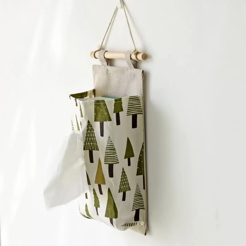 

MeyJig Linen Tissue Case Hanging Storage Organization Rectangle Napkin Container Durable Home Car Desk Tissue Box Paper Holder