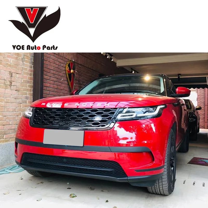 Velar ABS черный глянец Передняя гоночная сетка решетка решетки для Land Rover Range Rover Velar