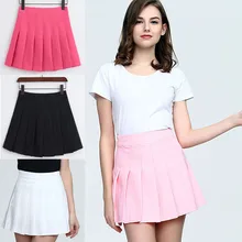 Женская плиссированная юбка для девочек, теннисная юбка на молнии, Йога, бадминтон спорт, командная форма, студенческое короткое платье с внутренними шортами, высокая талия