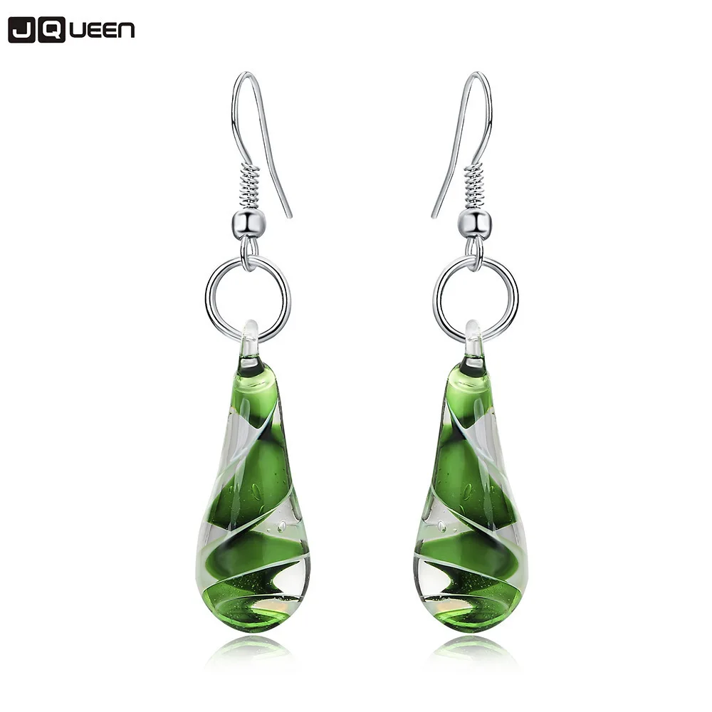 

Spiral FLOWER Coloured Glaze Drop Pendant Earrings Eardrop Cool Ma'am Green Blue Ornaments Earring Jewelry Gift Wholesale